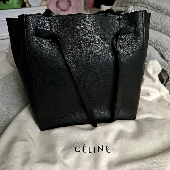 CELINE Grained Calfskin Small Phantom Cabas Tote - Picture 3 of 13